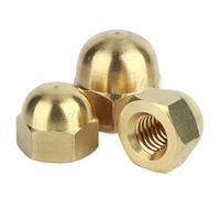 JINGYAN Lock Nuts Brass Cap Hex Nuts Decorative Dome Head Cover Semicircle Acorn Nut(M12-2pcs)