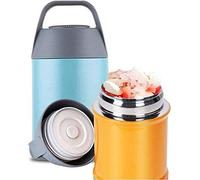 JINGYAN Lunch Boxes Stainless Steel Vacuum Insulated Soup Container, Thermos Leakproof Lunch Bottle Food Jar, Box Storage for School Picnic Office Enjoy a hot Lunch on the go(Blue,560ml)