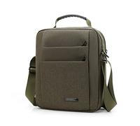 JINGYAN Men's Shoulder Bags Men Handbag Nylon Men Shoulder Bag Pure Color Casual Crossbody Bag for Male Business Travel Multifunciton Men Bag(Green,22X10X27cm)