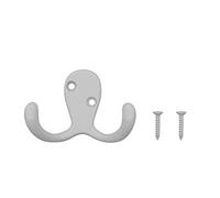 JINGYAN Multi-Purpose Hooks Double Robe Hook Heavy Duty Coat Hooks Wall Mounted for Hat Hardware Dual Prong Retro Coat Hanger(2)