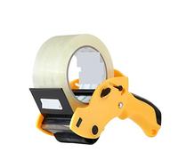 JINGYAN Office Tape Dispensers Ginflash 1pc Tape Sealing Packer Dispenser Capable 6cm Width Holder Cutter Manual Packing Machine Color Random(Yellow)