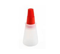 JINGYAN Oil & Vinegar Pots 1 Pcs Portable Silicone Oil Bottle with Brush Grill Brushes Liquid Pastry Kitchen Baking BBQ Tool Tools for(Red)