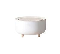 JINGYAN Paper Bins Mini Trash Can Desktop Simple Press Dormitory Bedside Table Round