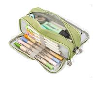 JINGYAN Pencil Cases Large Capacity Pencil case Three-Layer Pack School Stationery Supplies