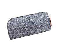 JINGYAN Pencil Cases Portable Students Pen Bag Large Capacity Pencil Case Zipper Storage Stationery Organizer Felt School Supplies(Dark Gray)
