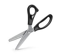 JINGYAN Scissors Steel Household Shears Comfort Grip Handled Professional Crafts Dressmaking Zig Zag Cut Scissors Sewing Fabric