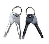 JINGYAN Screwdrivers Repair Tool Portable Phillips Keyring Hike Outdoor Slotted Screwdriver Key Ring