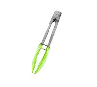 JINGYAN Serving Tongs 1pcs BBQ Tongs Ergonomic Handle Heat Resistant Metal Food Serving Grill for Kitchen Accessories(Green)
