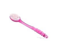 JINGYAN Shower Sponges Massager Back Spa Long Natural Body Brush Bath Plastic Bristle Shower(Pink)