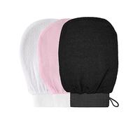 JINGYAN Sink Drain Stopper 1PCS Bathing Gloves Shower Bath Scrub Glove Exfoliating Body Facial Tan Massage Mitt RemovalExfoliate Peeling(White)