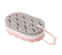 JINGYAN Sink Drain Stopper Bath Sponge Ball Shower Rub Whole Body Exfoliation Dead Skin Remover Massage Brush Moisturizing Scrubber Bathroom Accessory(Grau)