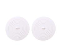 JINGYAN Sink Drain Stopper Floor Drain Plug 2PCS Silicone Round Floor Drain Cover Modern Simple and Practical Household Product Kitchen Bathroom Water Plug(White)