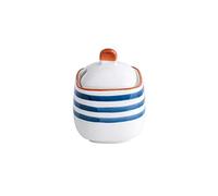 JINGYAN Spice Shakers Creative Style Stripe Ceramic Kitchen Seasoning Tank Set Accessories Cover Salt Shaker Spice Jar Spices Storage(Light Green)