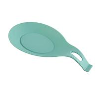 JINGYAN Spoon Holder Silicone Insulation Spoon Rest Heat Resistant Placemat Drink Glass Coaster Tray Spoon Pad Eat Mat Pot Holder Kitchen Accessories(Green)