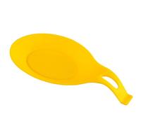JINGYAN Spoon Holder Silicone Insulation Spoon Rest Heat Resistant Placemat Drink Glass Coaster Tray Spoon Pad Eat Mat Pot Holder Kitchen Accessories(Yellow)