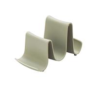 JINGYAN Spoon Rests 1pc Plastic Kitchen Wave Shape Pot Pan Cover Lid Shell Stand Holder Racks Ladle Spoon Storage Rack Cooking Tools(Green)