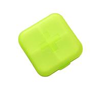 JINGYAN Storage Boxes Mini Organizer Case 4 Grids Tablet Pill Box Travel Drug Dispenser Storage Container Medical Dispensing Boxes(Verde exército)