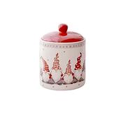 JINGYAN Sugar Bowls Dried Fruit Snack Pot Sugar Bowl Large Ceramic Kitchen Cafe Restaurant Garden