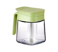 JINGYAN Sugar Bowls Glass Seasoning Jar Set Salt Sugar Kitchen Supplies Soy Sauce Vinegar Pepper Storage Bottle Spices Food Cereal Snack Jars(Green)
