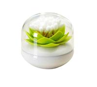 JINGYAN Toothpick Box Table Decor 2 In 1 Portable Living Room Decoration Lotus Shaped Cotton Bud Holders Cotton Swab Box Toothpicks Holder