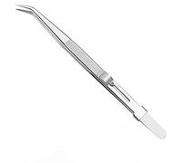JINGYAN Tweezers Stainless Steel Anti-Static Tweezers with Sliding Lock Design Curved for LaboratoryJewelry-Making Craft