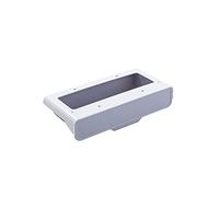 JINGYAN Utensil Holders Storage Holders,Under Table Box Paste Plastic Desk Organizer Memo Pen Stationery Case Home Office Under-Drawer Store Up(Small Gray)