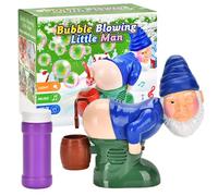 Jingyash Farting Bubble Blower - Naughty Gnomes Bubble Maker with Flash Lights and Music | Fun Toy for Kids 3-6 for Bedroom Bathing Indoors Outdoors Beach Picnic Wedding Festival Gathering