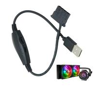 Jingyash USB Fan Adapter - 3-Pin/4-Pin USB PWM Converter - Sleeved Fan Connector,for PC Desktop Electronic Devices Cooling System Car Maintenance