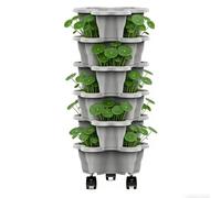 Jingyash Vertical Planter,6-Tier Space Saving with Wheels - Tiered Planter Garden Tower | for Outdoor Home Balcony Yard Patio Porch Greenhouse Gardening Grow Flower Vegetable