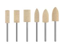 Jingyingtt 6pcs Head Inside The Grinder Red Corundum Small Grinding Wheel, 3mm Diamond Grinding Wheel Electric Drill Grinding