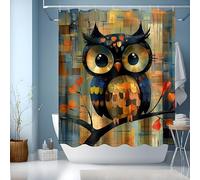 JINGYOU Bathroom Shower Curtain,Washable Shower Curtain,Weighted Shower Curtain Waterproof,Fabric Shower Curtain for Wet Room BathroomTub,Shower Curtain 180cm drop(150x180cm)