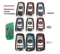 jingyuqin CAS4 868/315/433mhz Car Remote Smart Key For BMW 1 3 5 7 Series CAS4 System Auto Vehichle Alarm Keyless KR55WK49863 4b-2 siliver