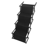 JINGYUYE 4 Step Portable Dog Stairs Plastic Lightweight Foldable Pet Car Steps Dog for Cars SUV Trucks Black 18.5x30in