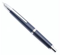 JINHAO 20 Press Fountain Pen, Retractable Capless Resin Pen with Ink Converter (EF Nib 0.4mm, Dark Blue)