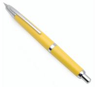 JINHAO 20 Press Fountain Pen, Retractable Capless Resin Pen with Ink Converter (EF Nib 0.4mm, Lemon Yellow)
