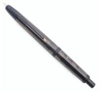 JINHAO 20 Press Fountain Pen, Retractable Capless Resin Pen with Ink Converter (F Nib 0.5mm, Transparent Black - Black Clip)
