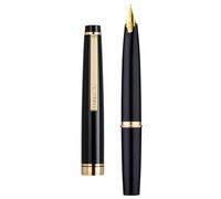 Jinhao 59 Fountain Pen EF Nib & Converter Gold Ring Black Mini Pocket Pen | Writing Instrument