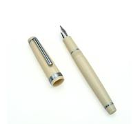 JINHAO 82 Fountain Pen - Acrylic Material Pen Barrel, Iridium Medium Nib with Ink Converter Smooth Writing Pen Classic Design Ivory White (Silver Trim, M)
