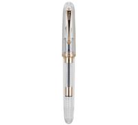 Jinhao 9016 Fountain Pen Fine Point, Dadao Series Clear Acrylic Heartbeat Nib with Large Converter for Writing, Signature and Calligraphy