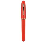 Jinhao 9016 Fountain Pen Fine Point, Dadao Series Red Acrylic Heartbeat Nib with Large Converter for Writing, Signature and Calligraphy