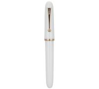 Jinhao 9016 Fountain Pen Fine Point, Dadao Series White Acrylic Heartbeat Nib with Large Converter for Writing, Signature and Calligraphy