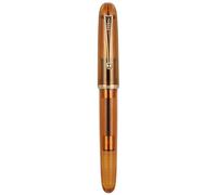 Jinhao 9016 Fountain Pen Medium Heartbeat Point, Dadao Series Transparent Amble Acrylic with Large Converter for Writing