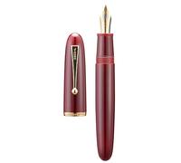 Jinhao 9019 Fountain Pen, Dadao Series #8 Fine Nib, Red Acrylic Barrel with Golden Clip Big Size Writing Pen