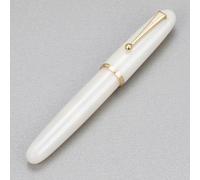 Jinhao 9019 Fountain Pen, Dadao Series #8 Heartbeat Medium Nib, Ivory White Acrylic Barrel with Golden Clip Big Size Writing Pen
