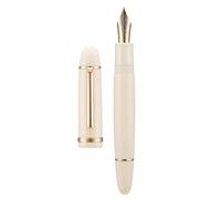 Jinhao X159 Fountain Pen Ivory Acrylic Gold Trim Pen, Size #8 Extra Fine Nib Office Pen Calligraphy Writing
