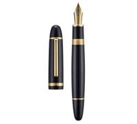 Jinhao X169 Oversize Metal Fountain Pen #8 Extra Fine Nib Black Gold Trim