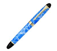 Jinhao X450 Blue Marble Fountain Pen, Medium Nib Gold Trim 16 Styles
