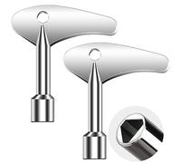 JINHENB 2 Pcs Triangular Key Inner Triangle Spanner Key Stainless Steel Multi-Functional Utilities Key Elevator Emergency Lift Door Lock Keys