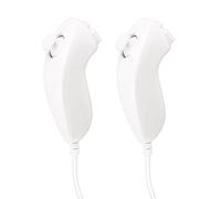 JINHEZO Wii Nunchuk Controller 2 Pack White