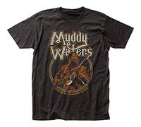 JINHU Muddy Waters Father of Chicago Blues Fitted T-Shirt Black M